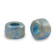 DQ Griechische Keramik Perlen 9mm Gold spot - Aquamarine blue